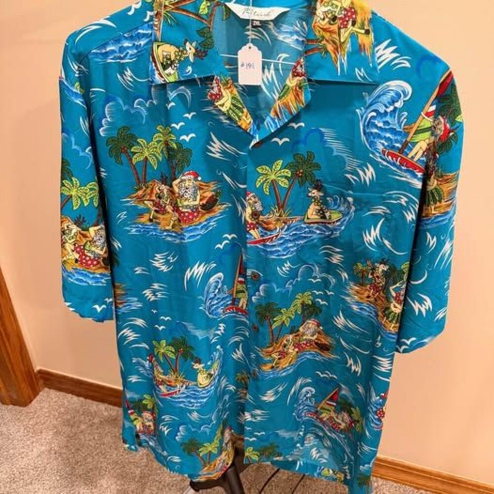 Alvish 2XL Christmas Hawaiian Shirt